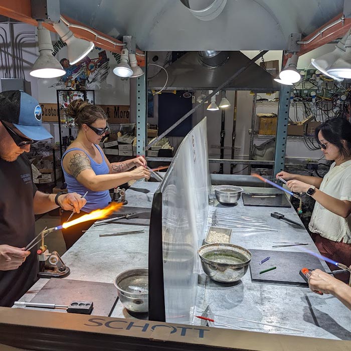 Working glassblowing studio in Colorado Springs